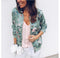 Women Floral Jackets Spring Summer Long Sleeve Zipper Print Bomber Jacket Casual Pocket Slim Female Fashion Outwears
