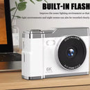 6K HD Digital Camera 2.4in IPS Display 8X Zoom 64MP Video Camera With Fill Light 4K Selfie Camera For Kids Students Teens 2025