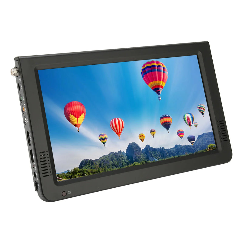 Portable TV Rechargeable High Sensitivity Tuner Support Multi Formats 10 Inch Small ATSC TV Remote Control for Car for Outdoor