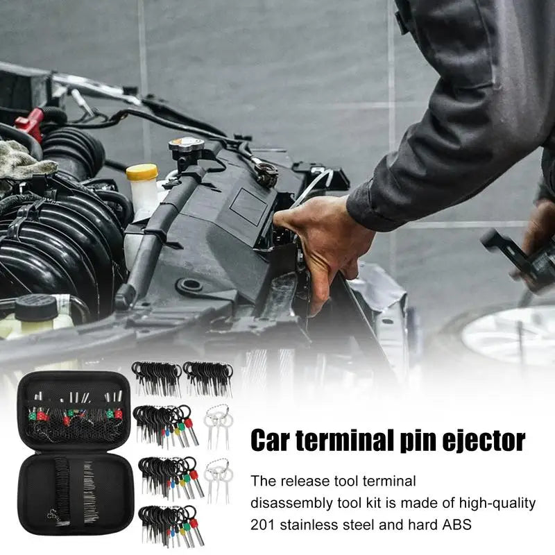 100Pcs Car Terminal Removal Repair Tools Electrical Wiring Crimp Connector Pin Extractor Kit Keys Automotive Plug Pullers