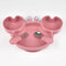 3Pcs/Set Baby Safe Silicone Dining Plate Food Feeding With Spoon Fork Cartoon Children Dishes Prevent Tipping Over And BPA Free
