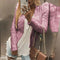 Fashionable round Neck Pure Color Sequin Jacket Short Casual Versatile Women's Spring New Arrival Outerwear Punk Style Coat