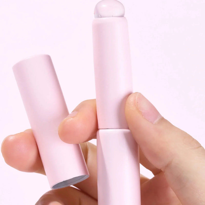 Clear lip brush Elastic silicone soft portable round head lipstick applicator Blender Mini makeup brush natural beauty