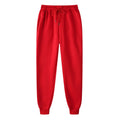 Men's Black Sport Casual Sweatpants 2024 Autumn Winter Warm Fleece Lined Ankle-Banded Trouser With Pocket Plus SIze Baggy Pants