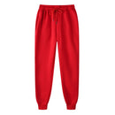 Men's Black Sport Casual Sweatpants 2024 Autumn Winter Warm Fleece Lined Ankle-Banded Trouser With Pocket Plus SIze Baggy Pants