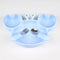 3Pcs/Set Baby Safe Silicone Dining Plate Food Feeding With Spoon Fork Cartoon Children Dishes Prevent Tipping Over And BPA Free