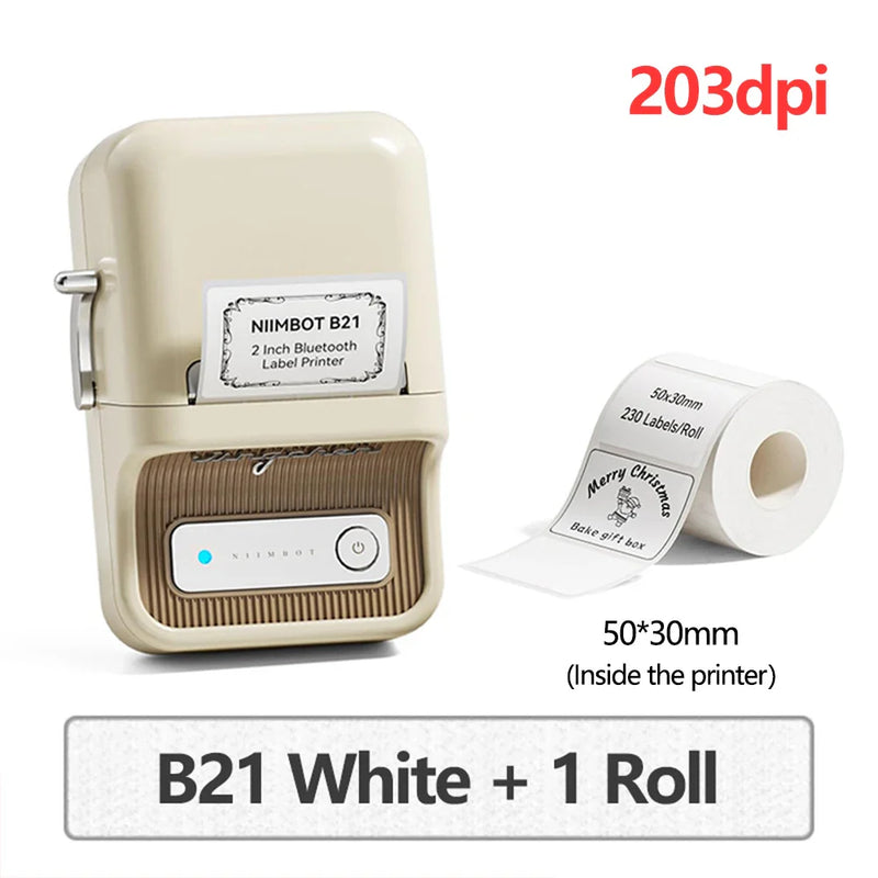 Niimbot B21 Pro 300dpi High Definition Portable Mini Thermal Printer Bluetooth Self-adhesive Label Photo Printer Sticker Maker