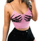 S-3xl Ladies Summer Camisole Bodycon Crop Top Hand Print Gothic Sexy Close Fit Low Cut Camisole Clubwear Four Colors Tank