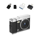 6K HD Digital Camera 2.4in IPS Display 8X Zoom 64MP Video Camera With Fill Light 4K Selfie Camera For Kids Students Teens 2025