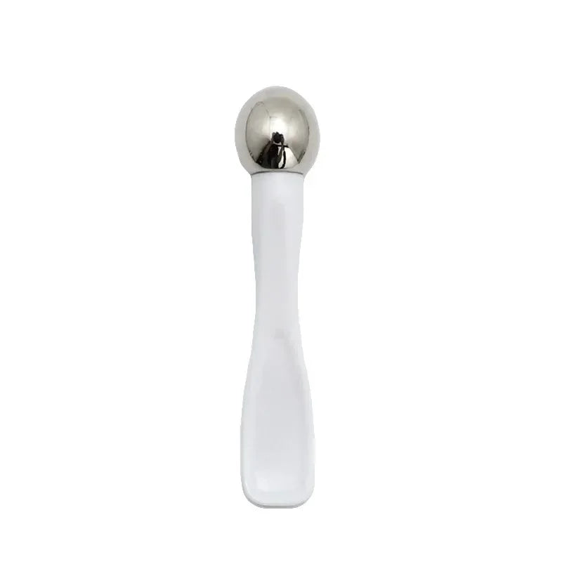 Face Lift Eye Massager Natural Jade Stone Steel Ball Beauty Tools Eye Cream Divided Scoop Massage Roller Silicone Makeup Stick