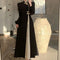 Plus Size Eastern Ink New Chinese Style Vintage Long Sleeve Jacquard Waist-Fitted Dress Elegant And Slimming For Special Occasio