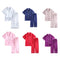 2Pcs Red Satin Pyjamas Kids Sets Boys Girls Solid Silk Children's Pajamas Clothes Toddler Lounge Pjs 2-12T Baby Clothing