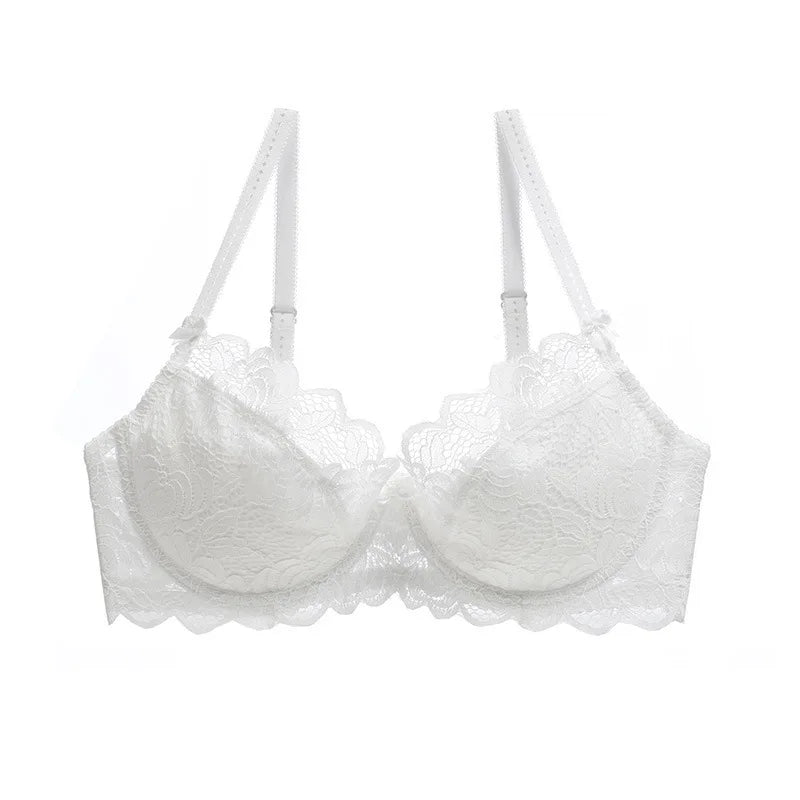 Women Sexy Lace Bra Thin Gathering Steel Ring Lingerie Breathable Underwear Elegant Casual Female Bralette