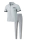 Summer new men's short-sleeved long pants suit 2025 sport and casual men's style for teenagers two-piece set