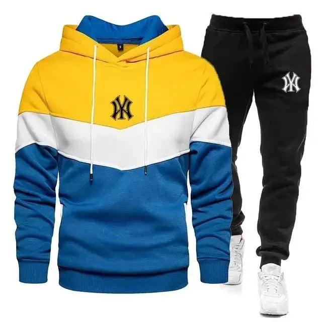2025 Men's Sets Spring Autumn Zipper Hoodie and Pants 2 Pieces Casual Tracksuit Male Brand Running Jogging Sportswear Suit
