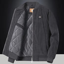 Men's Fashion Casual Warm Corduroy Outwear Men's Thick Cotton Jacket Coat Large Size New Autumn Winter Stand Collar Slim Jacket