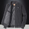 Men's Fashion Casual Warm Corduroy Outwear Men's Thick Cotton Jacket Coat Large Size New Autumn Winter Stand Collar Slim Jacket