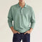 2024 Autumn leisure Home long Sleeve top Fashion Men's solid color lapel Men's POLO Shirt