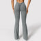 Fashion Micro Horn Leggings Women V-back Waist Sports Pants High Waist Push Up Butt Gym Pants Solid Slim Casual Leggings