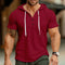 Men's New Summer Trend Hoodie Slim Fit Comfortable Short Sleeve High Quality Casual Classic Drawstring Hooded Pullover T-Shirt T