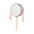 4 Inch Hand Shake Wooden Black Side Drum Orff Musical Instrument Rattle Childhood Classic Traditional Rattle Children Gifts Toys