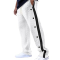2024Spring and Autumn New Men's Trousers Texture Jacquard Single-Breasted Side Stripe Loose plus Size Casual Pants Sweatpants