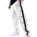 2024Spring and Autumn New Men's Trousers Texture Jacquard Single-Breasted Side Stripe Loose plus Size Casual Pants Sweatpants