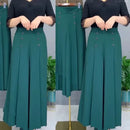 Elegant High-End Southeast Asian Cross-Border Thin Skirt Women's Loose-Fit Medium-Age Mother Bell Bottoms Anti-Wrinkle