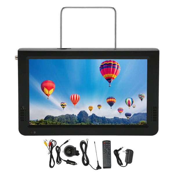 Portable TV Rechargeable High Sensitivity Tuner Support Multi Formats 10 Inch Small ATSC TV Remote Control for Car for Outdoor