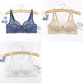 ALLTOOALL 3PC Women Sexy Lace Bras Plus Size Push Up Bralette Female Underwired Underwear Hollow Out Lingerie Embroidery Bra
