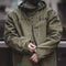 Spring Autumn Retro Cargo Drawstring Workwear Army Pullover Hood New Hoddies Military Male Windbreaker War Coat Work Clothes