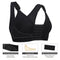 BurVogue Front Buckle Sports Bras Breathable Push Up Adjustable Wide Strap Post-Surgical Support Bra Solid Padded Stretch Vest