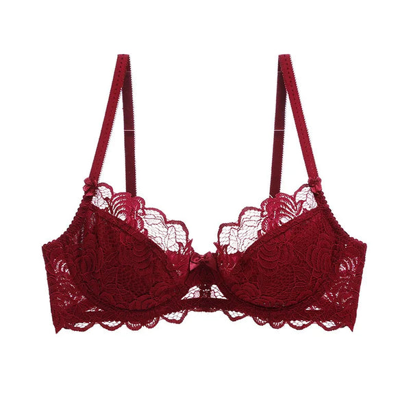 Women Sexy Lace Bra Thin Gathering Steel Ring Lingerie Breathable Underwear Elegant Casual Female Bralette