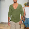 Oversized Loose Knitted Thin Sweaters for Men Fashion V-neck Long Sleeved Casual Knit Pullover Tops Men's Versatile Sweater Tops