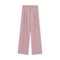Women Suit Pant Korean Elastic High Waist Straight Pants Casual Loose Solid Simple Wide Leg Trousers Commuting Autumn Winter
