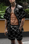 Hot Hawaiian Set Mens Printing Set Short Sleeve Summer Casual Floral Shirt Beach Two Piece Suit 2022 New Fashion Men Sets