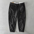 2025 New Spring Autumn Men Pure Cotton Men Cargo Pants Korean Style Male Casual Loose Belt Mid Waist Man Trouser Plus Size 4XL