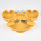 3Pcs/Set Baby Safe Silicone Dining Plate Food Feeding With Spoon Fork Cartoon Children Dishes Prevent Tipping Over And BPA Free