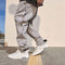 Autumn Winter Thick Sweatpants Men Side Button Sportswear Solid Brand Male Sweat Pants Oversize Clothing 2023 Hip Hop Black Grey