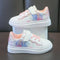 Disney Kids Girls Shoes 2024 New Children Sneakers Girls Elsa Frozen Princess Casual Sport Shoes Student Shoes Teen Shoes