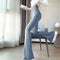 Matching Basic Women's Sweatpant Casual Lady's Sportswear New In Female Flare Pants Drawstring Wide Leg Pant Boot Cut Trousers