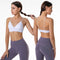 Nylon Fitness Yoga Top Deep V Sexy Triangle Cup Bralette Boneless Sports Bra Red Seamless Push Up Bra Women's Tube Top Crop Top