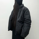 Y2K Autumn And Winter New American Fashion Double Zipper Solid Color Warm Oversize Down Jacket Men's Harajuku Couple Casual Coat