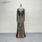 Elegant Long Sleeve Evening Dress for Women 2025 O-Neck Mermaid Wedding Party Luxury Beaded  Formal