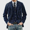 2025 Autumn Winter Men's Coat Jackets Corduroy Casual Suits With Shoulder Pads Fashion Lapel Long-Sleeved Solid Jacket Models
