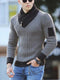 Sweater Turtleneck Men Winter Fashion Vintage Style Sweater Male Slim Fit Warm Pullovers Knitted Wool Sweaters Thick Top Men