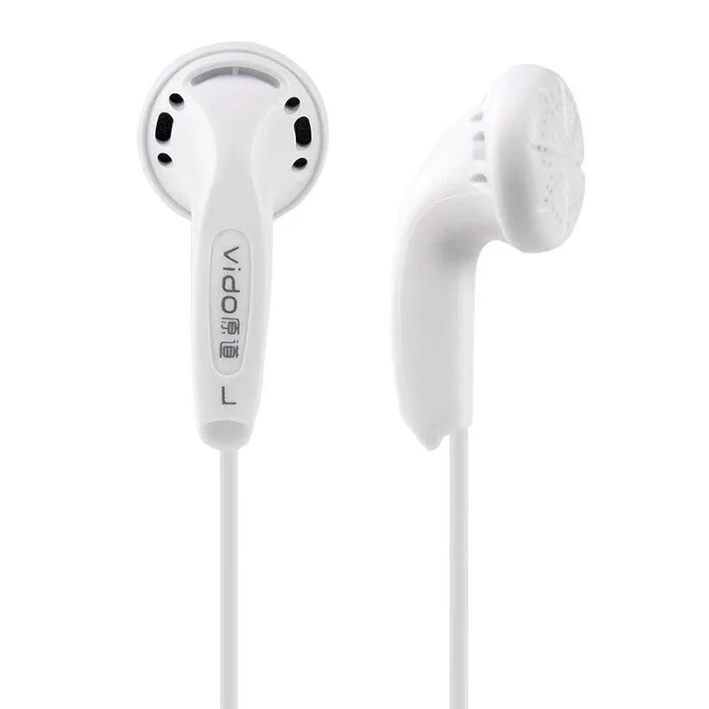 New Vido High Quality Wired Earphones Soundtrack Stereo Headset Game Headset Bass Noise Headphones Study Sports Headphone