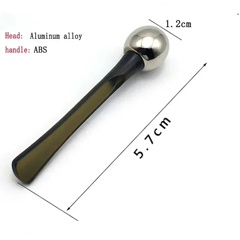 Face Lift Eye Massager Natural Jade Stone Steel Ball Beauty Tools Eye Cream Divided Scoop Massage Roller Silicone Makeup Stick