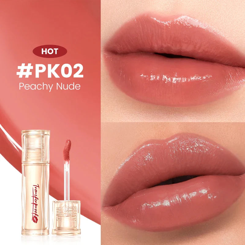FOCALLURE Glazed Shine Liquid Lipstick Waterproof Lightweight Lip Glosses Transferproof Moisturizing Lip Tints Makeup Cosmetics