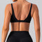 Women Soft Slimming Shockproof Quick Dry Supportive V Neck Running Bra Gym Sports Running Fitness Yoga Bra